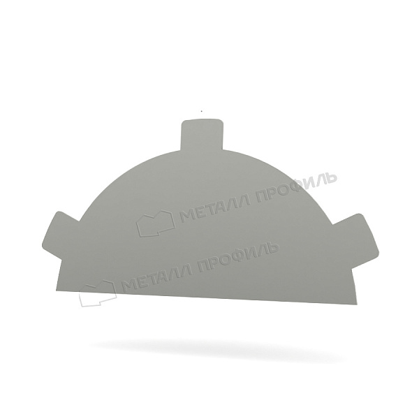 Заглушка конька круглого простая (ПЭ-01-9010-0.5) ― приобрести по доступным ценам (277.2 ₽) в Кургане.